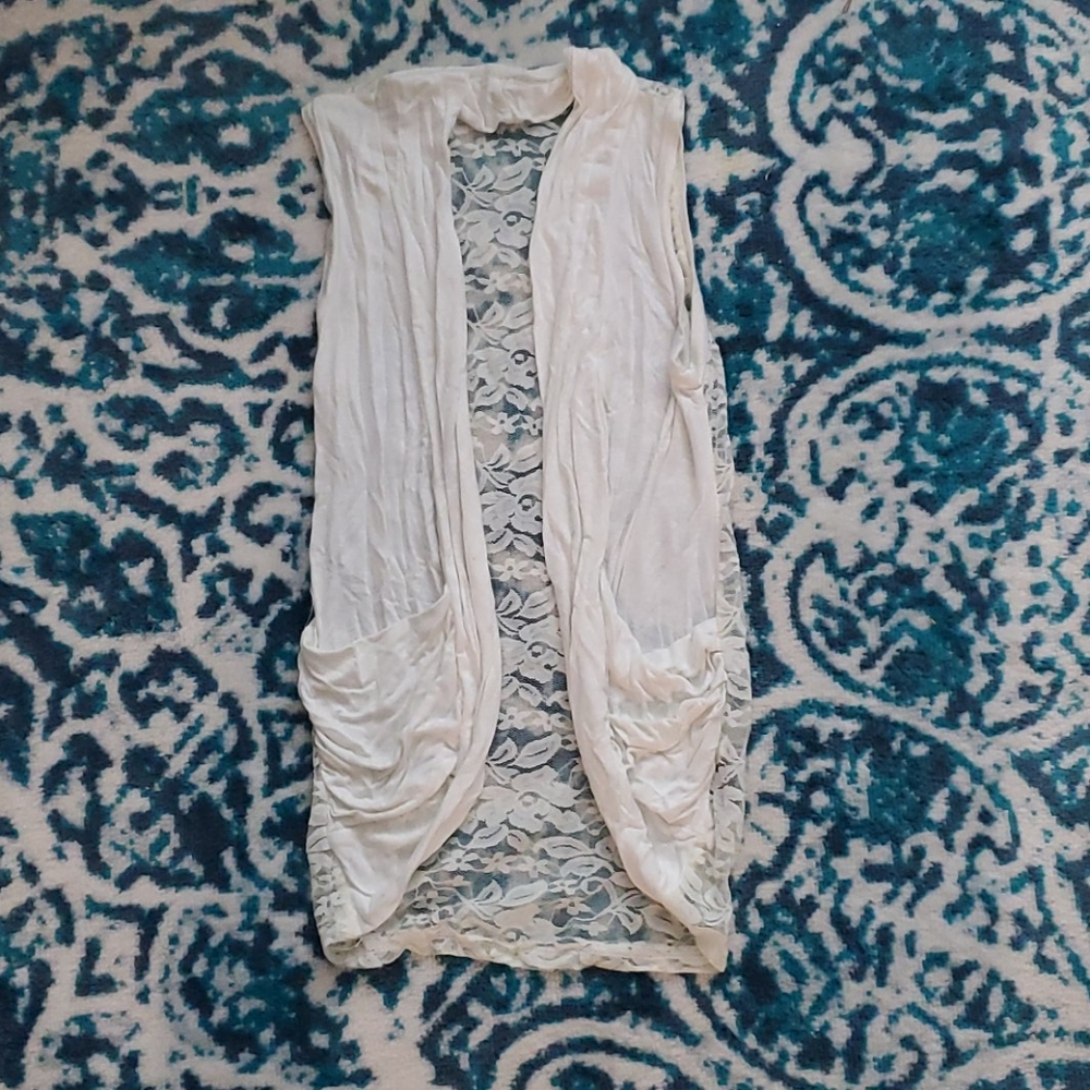 Lace back cardigan